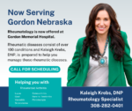 Rheumatology is now offered at Gordon Memorial Hospital